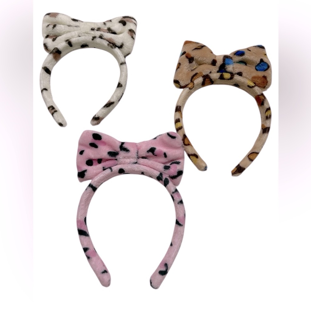 ANIMAL PRINT SPA BOW HEADBAND